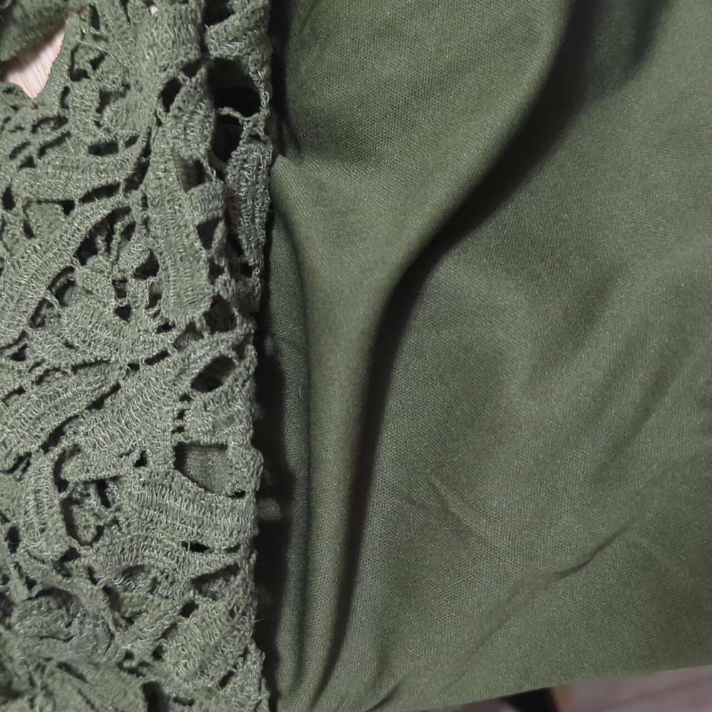 Fairycore Olive/Moss Green Layered Top - Picture 8 of 9